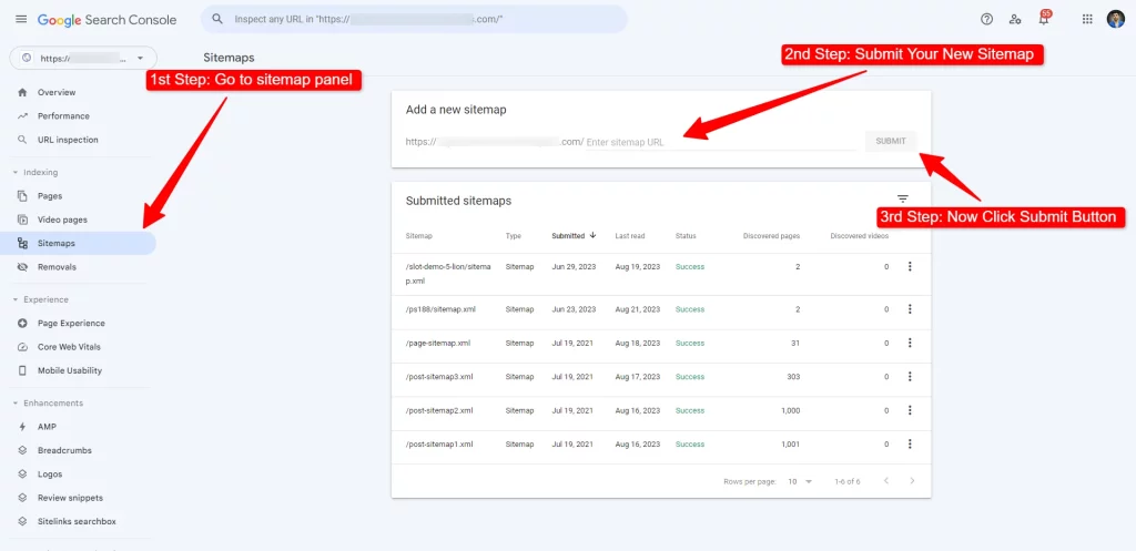 Sitemap Submission